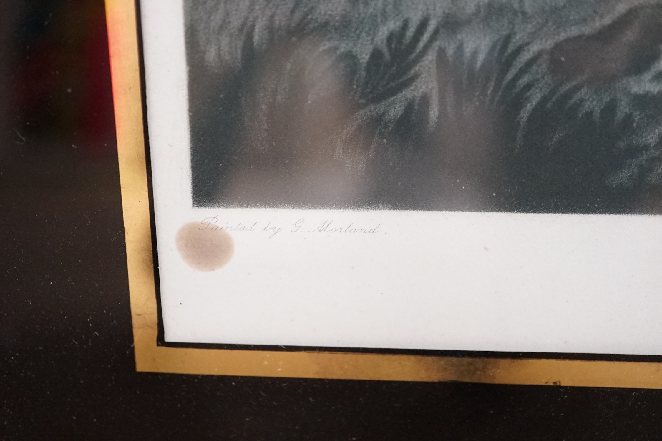 E. Leslie Haynes after Morland, colour mezzotint, 'The Fair Penitent', signed in pencil, 35 x 28cm